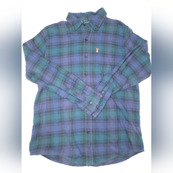 Chaps Blue and Green Casual Button Down Shirt - Picture 1 of 8